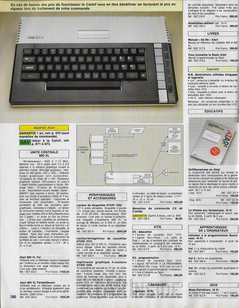 Lot K7 Atari Initiation Programmation Basic + Centrale Nucléaire - Occasion, USA